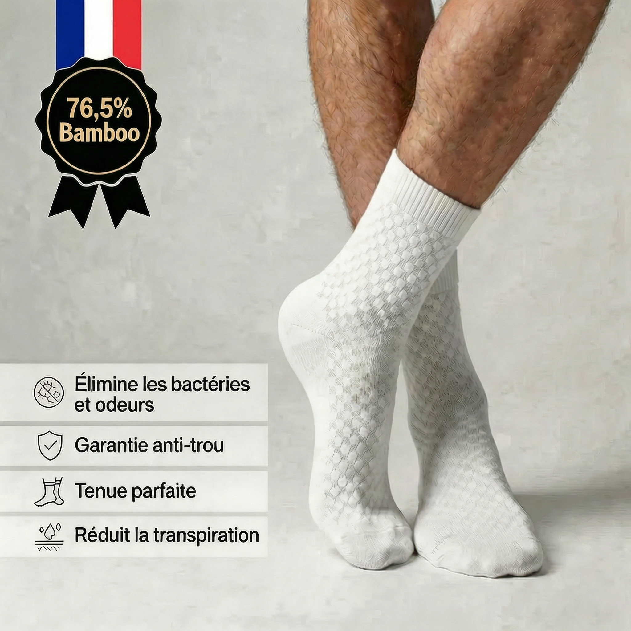 SEREVIA | CHAUSSETTES MONTANTES EN FIBRE DE BAMBOU PREMIUM