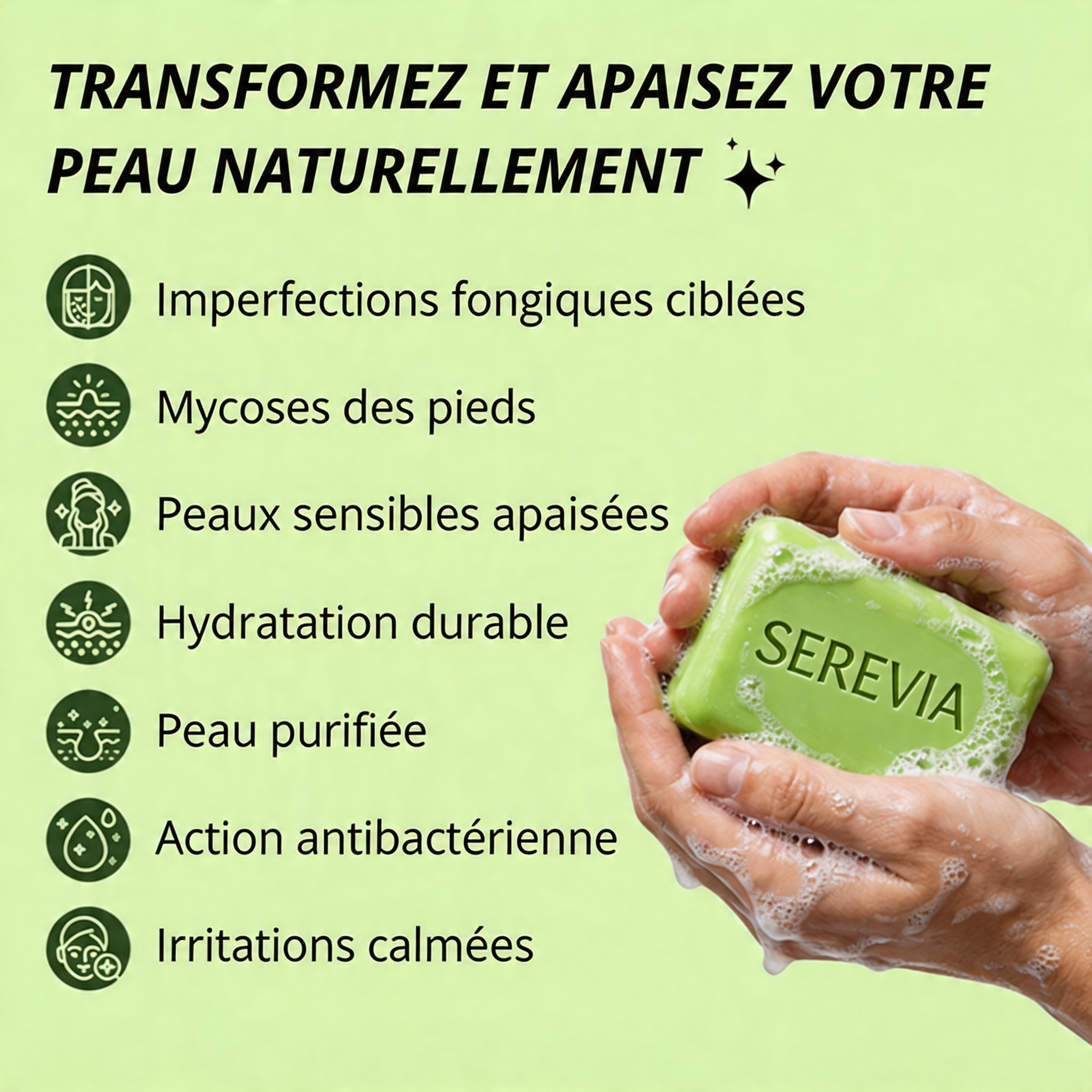 Serevia® Savon Purifiant Antifongique