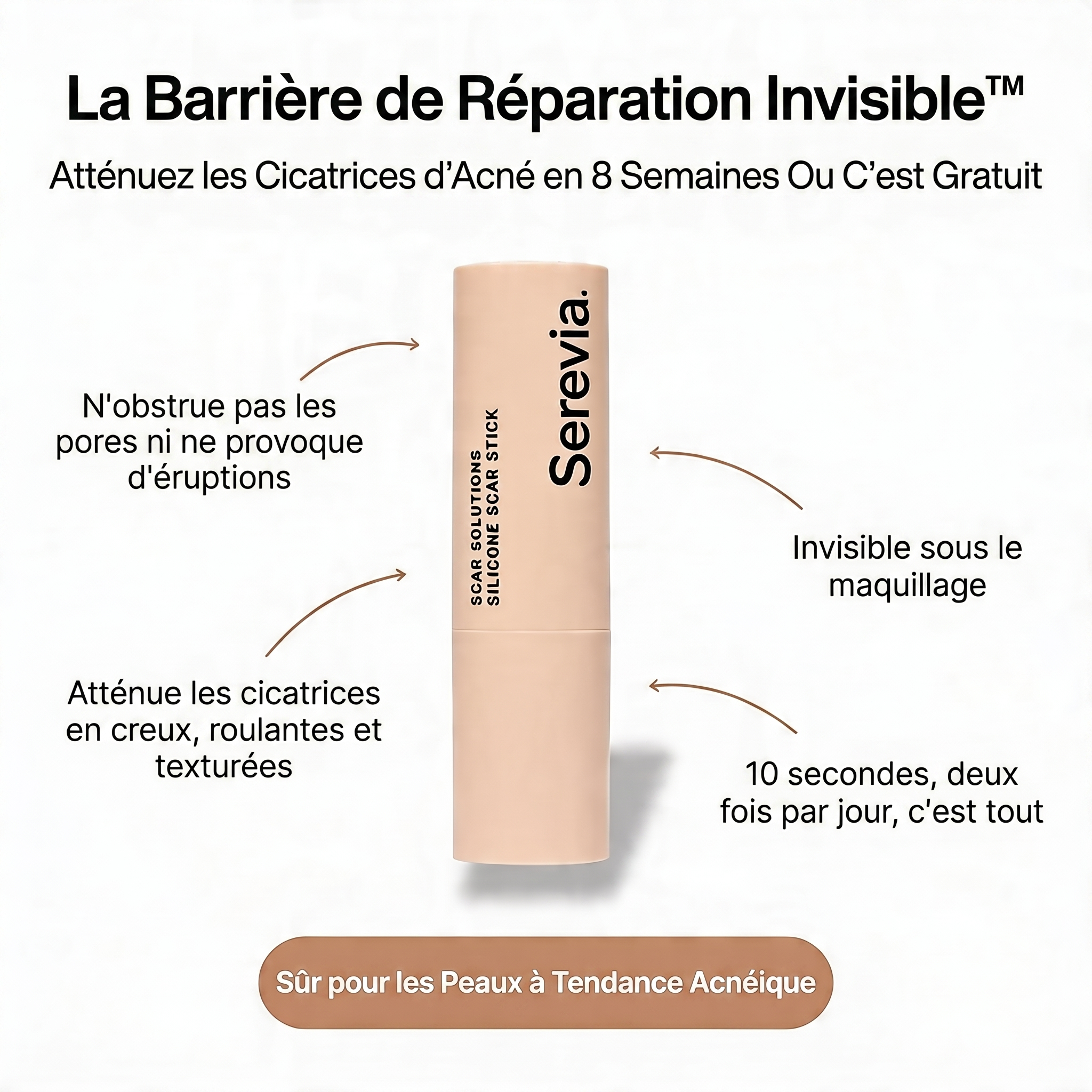 Barrière Réparatrice Invisible pour Cicatrices d'Acné™